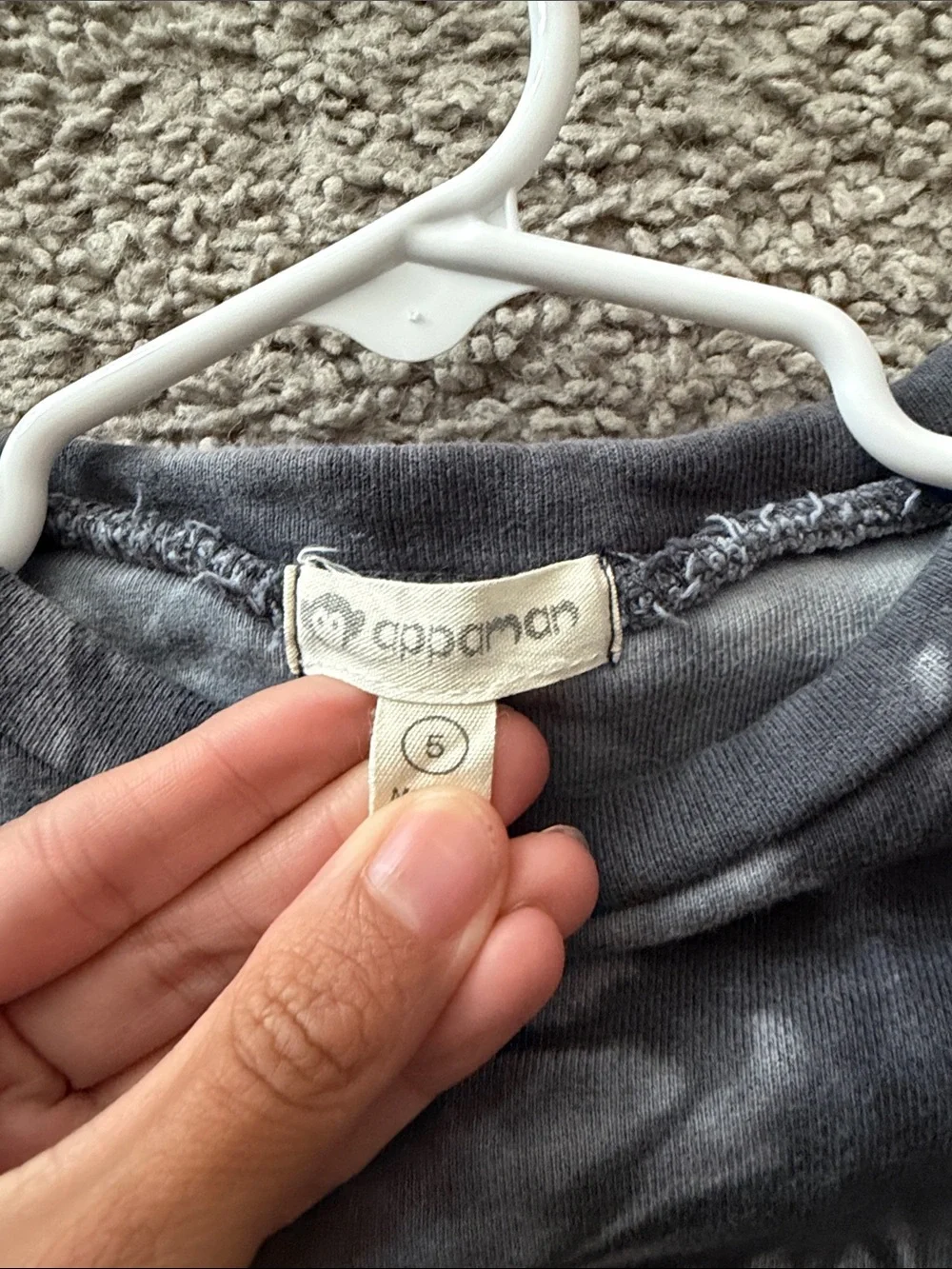 Appaman Gray Tie-Dye Crewneck Sweatshirt